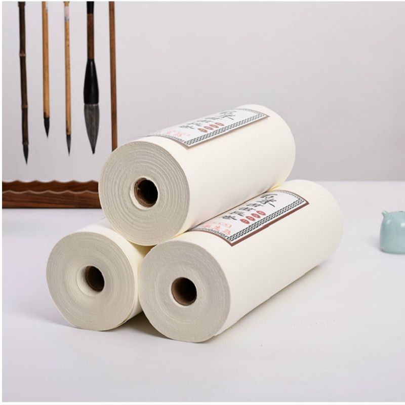 Half-ripe Xuan paper, rolled for Chinese painting and Chinese brush  calligraphy, is also a versatile raw rice paper commonly used for freehand  painting –