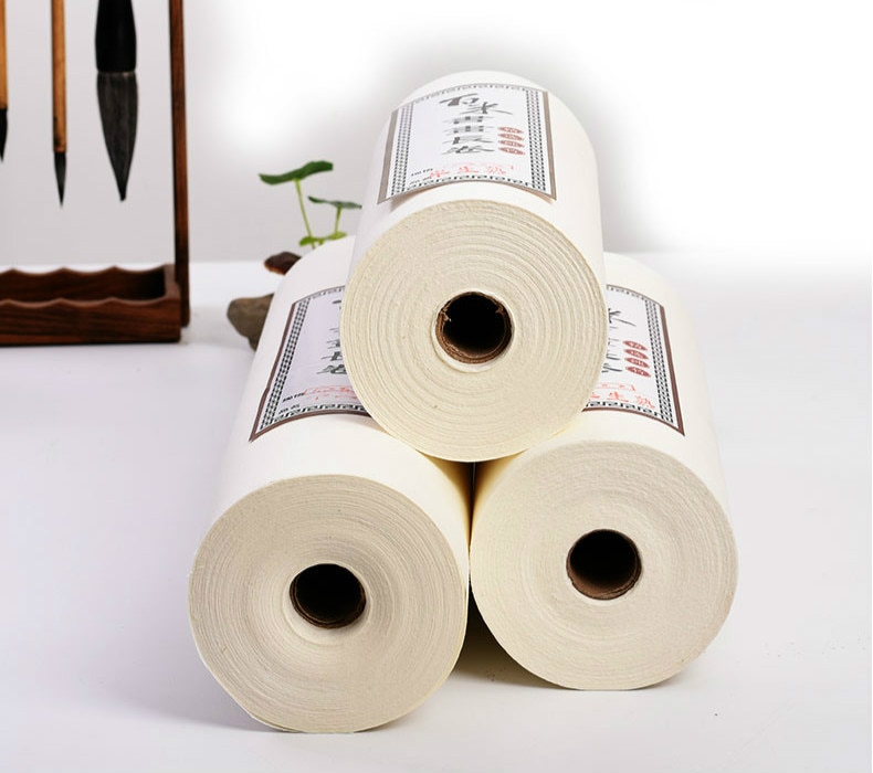 Half-ripe Xuan paper, rolled for Chinese painting and Chinese brush  calligraphy, is also a versatile raw rice paper commonly used for freehand  painting –